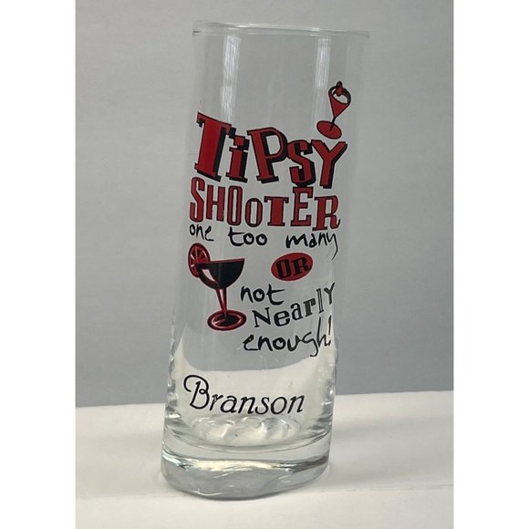 Tipsy Shooter Slanted Shot Glass Branson Missouri Souvenir One To Many - Picture 6 of 6